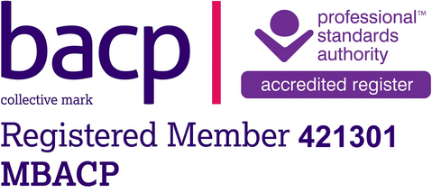 BACP (British Association for Counselling and Psychotherapy) Registered Member accreditation mark, Registered Member 421301, MBACP